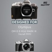 Resim MegaGear Olympus OM-D E-M10 Mark III Suni Deri Kamera Çantası 