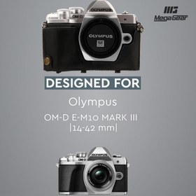 Resim MegaGear Olympus OM-D E-M10 Mark III Suni Deri Kamera Çantası 