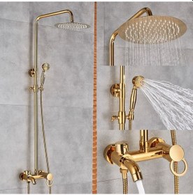 Resim Banyo Bataryası Duş Seti Gold Altın Dore Özel Seri Yeni Model 