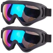 Resim 2'li Paket Kar Kayak Gözlüğü, Erkekler, Kadınlar, Gençler, Çocuklar, Erkek Çocuklar Veya Kızlar İçin Snowboard Gözlüğü 