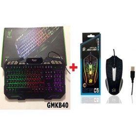 Resim versatile Gmkb40 Oyun Klavyesi + Platoon Pl-1618 Rgb Işıklı Gaming Usb Mouse 