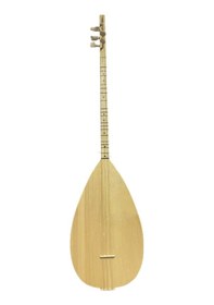 Resim Kısa Sap Bağlama Masif Maun Ağacı Profesyonel Çift Kafes 