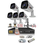 Resim IDS DS-2027HD-SET5-NOHDD 5 Kameralı 1080P Full HD 5 MP Sony Lensli Kamera Seti - 2027 