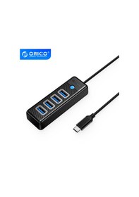 Resim Orico Type-C to USB-A 3.0 4 Portlu Ultra Slim USB Çoklayıcı Hub Siyah 