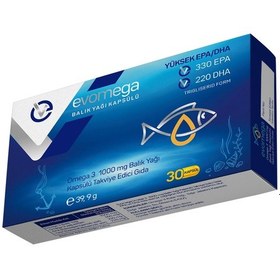 Resim Evo Pharma Evomega Balık Kapsülü Gıda Takviyesi 30 Kapsül 