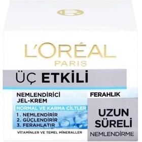 Resim L'Oreal Paris Üç Etkili Ferahlık Nemlendirici Jel Krem 50 ML 