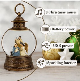 Resim Işıklı Yılbaşı Kar Küresi Angels Temalı 1 Adet 