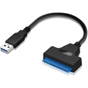 Resim aogo Usb Sata Çevirici Kablo 2,5 Inç Ssd Ve Hdd Için Sata Usb Adaptör Kablosu 2.5 Sata Hdd Usb 2.0 