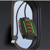 Resim Oldfriend Siyah Aıtalk Taşınabilir Usb Hub Rgb10 Renkli Ambient Işık Çoklu Port 