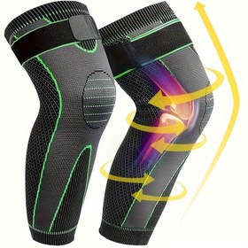 Resim 1 Çift Esnek Bantlı Kompresyon Bacak Isıtıcı, Hem Erkekler Hem Kadınlar İçin Uygun, Basketbol, Futbol, Koşu vb. için Ekstra Uzun Bacak Isıtıcıları 