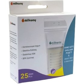 Resim Milkway Anne Sütü Saklama Poşeti 25 Adet 