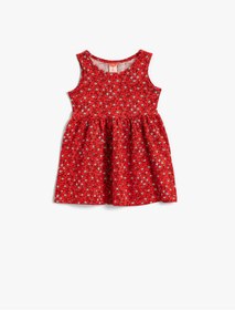 Resim Koton Kız Bebek Kırmızı Desenli Elbise 2SMG80010AK 