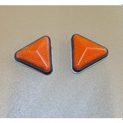 Resim Turuncu Renk Mini Üçgen Reflektör Yapışkanlı 2 Adet 