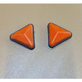 Resim Turuncu Renk Mini Üçgen Reflektör Yapışkanlı 2 Adet 