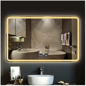 Resim GLOBAL LED MIRROR 80x80 Cm Dokunmatik Tuşlu Buğu Çözücü Ledli Banyo Aynası Dekoratif Ayna 