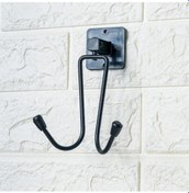 Resim Kendiliğinden Yapışkanlı Siyah Paslanmaz Metal Bornoz Ve Havlu Askılığı 5250 Diğer 