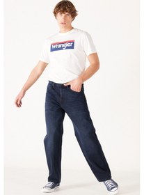 Resim Wrangler Redding Loose Fit Rahat Kesim Düşük Bel Geniş Paça %100 Pamuk Lacivert Erkek Jean Denim Kot Pantolon W16XYN261 Lacivert 