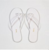 Resim Kadın Çapraz Beyaz Parmak Arası Terlik Beyaz 