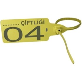 Resim 150 Adet Sarı Plastik Mühür-et Belirleme Karkas Kelepçesi 