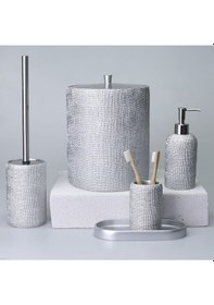 Resim Natural Banyo Seti Gümüş 