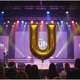 Resim Runaway U Harf Folyo Balon 1m Parti Ve Vitrin Çok Renkli 