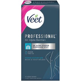 Resim Veet Ağda Bandı Hassas Ciltler İçin 12'li 