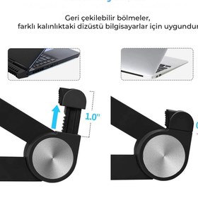 Resim Delixa SAIJI X1 Laptop Sehpası, Katlanabilir, Tablet Sehpası, Alüminyum Alaşım, Online Sınıf Çalışması, Dur 