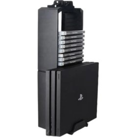 Resim YUES PS4 Çok Fonksiyonlu Stand – VR Gözlük + Kulaklık + Oyun Organizeri, PS4 Serisi & Xbox One S Uyumlu, Kaymaz Taban 