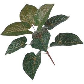 Resim Homyl 9 Kafa Yapay Epipremnum Aureum Devils Kırmızı-sırt 