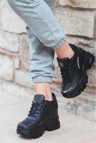 Resim LEYDİ SHOES Frm-6001 Siyah Gizli Topuklu Spor 