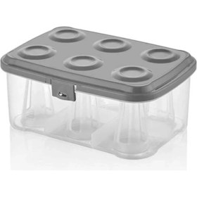 Resim Büro Ev Ofis Piknik Keyfi Için 6 Bölme Şeffaf Düzenleyici Bardak Taşıma Kutusu 