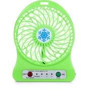 Resim Yp Arkasında Pil Bulunan Taşınabilir Elektrikli Vantilatör Yeşil 