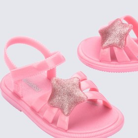 Resim Mini Melissa Star Simli Yıldız Detaylı Pembe Kız Çocuk Sandaleti | 22-30 Numara | Melflex® | İkonik Kokulu - 2 