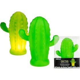 Resim Bucuks Pilli Silikon Led Işıklı Sevimli Kaktüs Gece Lambası Aydınlatması Renkli 