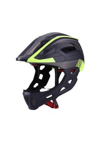 Resim Suntek Çocuk Bisiklet Kaskı Tam Yüz Havalandırma Koruyucu Siyah 