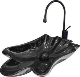 Resim Pure Istırıdye Black Tezgah Üstü Çanak Lavabo Hnm-111 