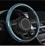 Resim Dashanshop 3'lü Paket Parlak Karbon Fiber Spor Direksiyon Kılıfı Sky Blue Kaymaz 3'lü Paket - Gök Mavisi 