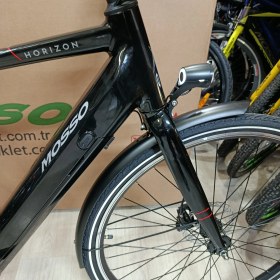 Resim MOSSO HORİZON ELEKTRİKLİ BİSİKLET 28 SHİMANO CUES 9 VİTES HİDROLİK DİSK FREN SİYAH 