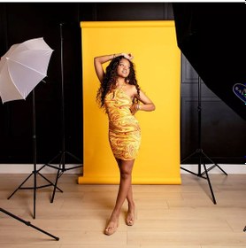 Resim Gdx Kağıt Sonsuz Stüdyo Fon Perde Deep Yellow 2.70x11 Metre 