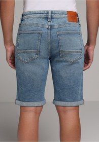 Resim Colin's Straight Fit Düşük Bel Düz Erkek Light İndigo Denim Jean Şort 