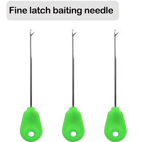 Resim 3 adet Rigtrip Fine Latch Baiting İğneleri - Yeşil PE Balık Saç Rigs Matkaplar Pop Up Boilies, Karp Lure Yapım Araçları, Dayanıklı ve Kullanımı Kolay Balık Aksesuarları, Balık Yemleri ve Yemler, Şık Metalik Kaplama, Hassas El Yapımı Araçlar 