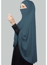 Resim Altobeh Hazır Türban Peçeli Pratik Eşarp Tesettür Nikaplı Hijab - Namaz Örtüsü Sufle (5XL)- Açık Petrol 