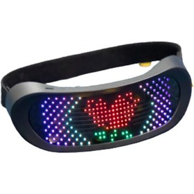 Resim Rave Neon Uygulama Destekli Led Gözlük 