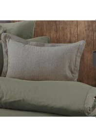 Resim Nazik Saten Nevresim Takımı Çift Kişilik Amanda Yeşil 