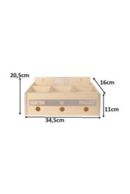 Resim SELENA Ahşap Ortak Fatura Ve Posta Kutusu Akça 