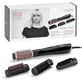 Resim BaByliss Perfect Finish 1000W 220 Derece 2 Isı Ayarlı 4 Başlıklı Hava Üflemeli Saç Şekillendirici Seti AS126E 