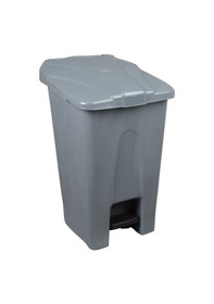 Resim Safell Plastik Pedallı Çöp Kovası 70Lt Çöp Konteyneri Gri 
