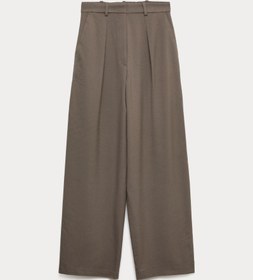 Resim Geniş Paça Pantolon - Kahverengi / 12SHT 