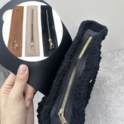 Resim 3 adet Şık Çift Taraflı Örgülü Suni Deri Fermuarlı İğne İplik Deliği ile - DIY Çanta ve Aksesuar Yapımı, Bej, Siyah, Açık Kahverengi, Çanta Yapımı Malzemeleri, DIY Cüzdan Yapımı 
