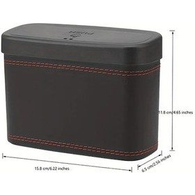 Resim Dashanshop Siyah Katlanır Kapaklı Araç Çöp Kutusu Oto Koltuk Arkası Ve Kapı Askılı Çok Amaçlı Aksesuar 